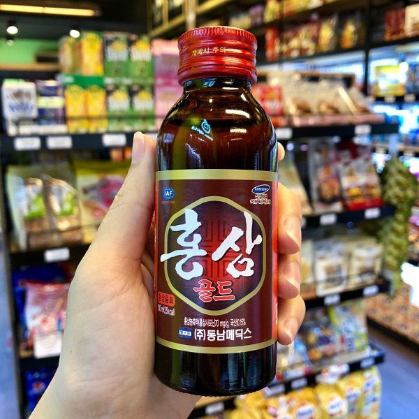 Nước hồng sâm Hàn Quốc chính hãng 동남 홍삼 골드, hộp 10 chai x 100ml
