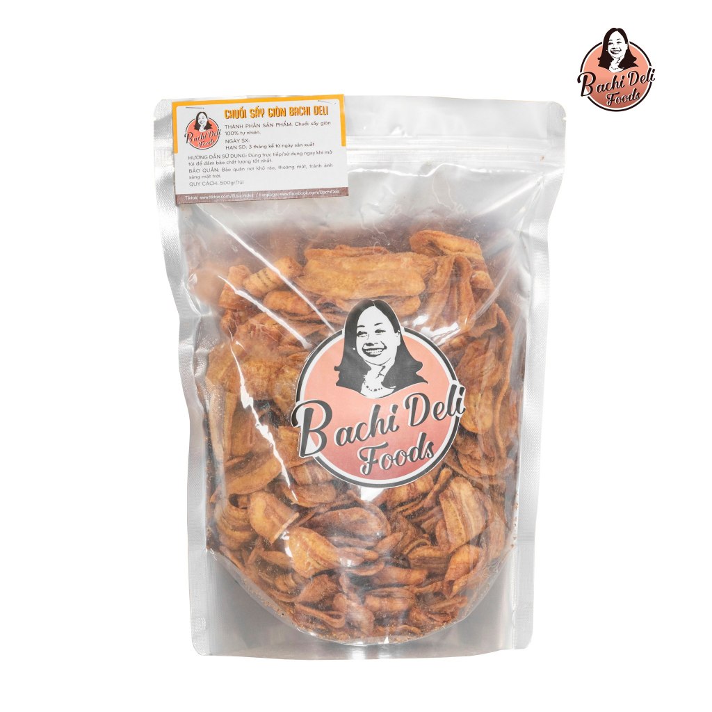 1KG Chuối sấy thô không đường Bachi Deli healthy