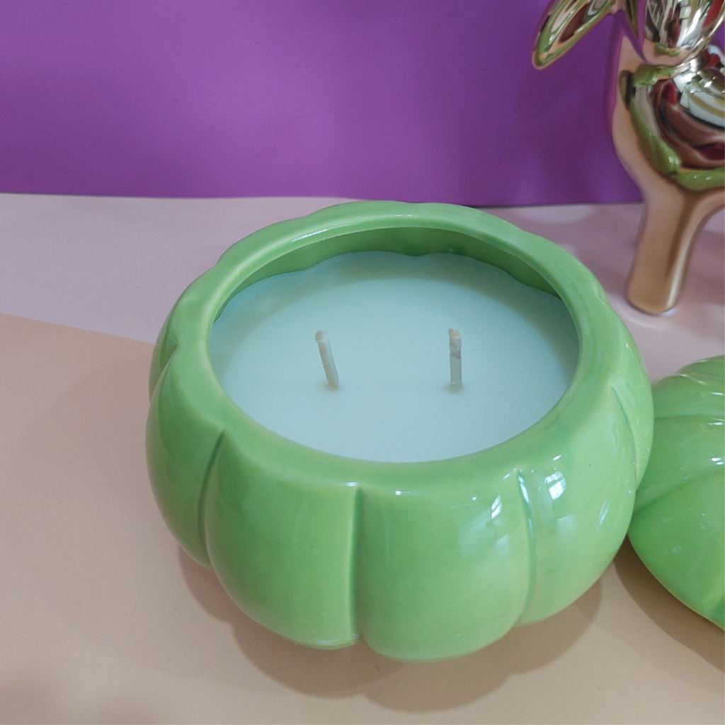 Nến Thơm Cao Cấp Martha, Hương Vani Mix Bí Ngô, Trọng Lượng 12oz, Thời Gian Đốt 55 Giờ