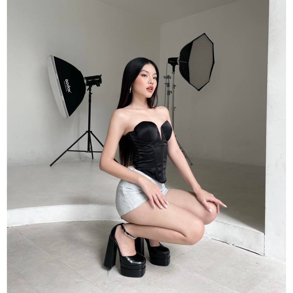 Tipblu - Áo Corset Gọng V Dáng Dài Magnolia