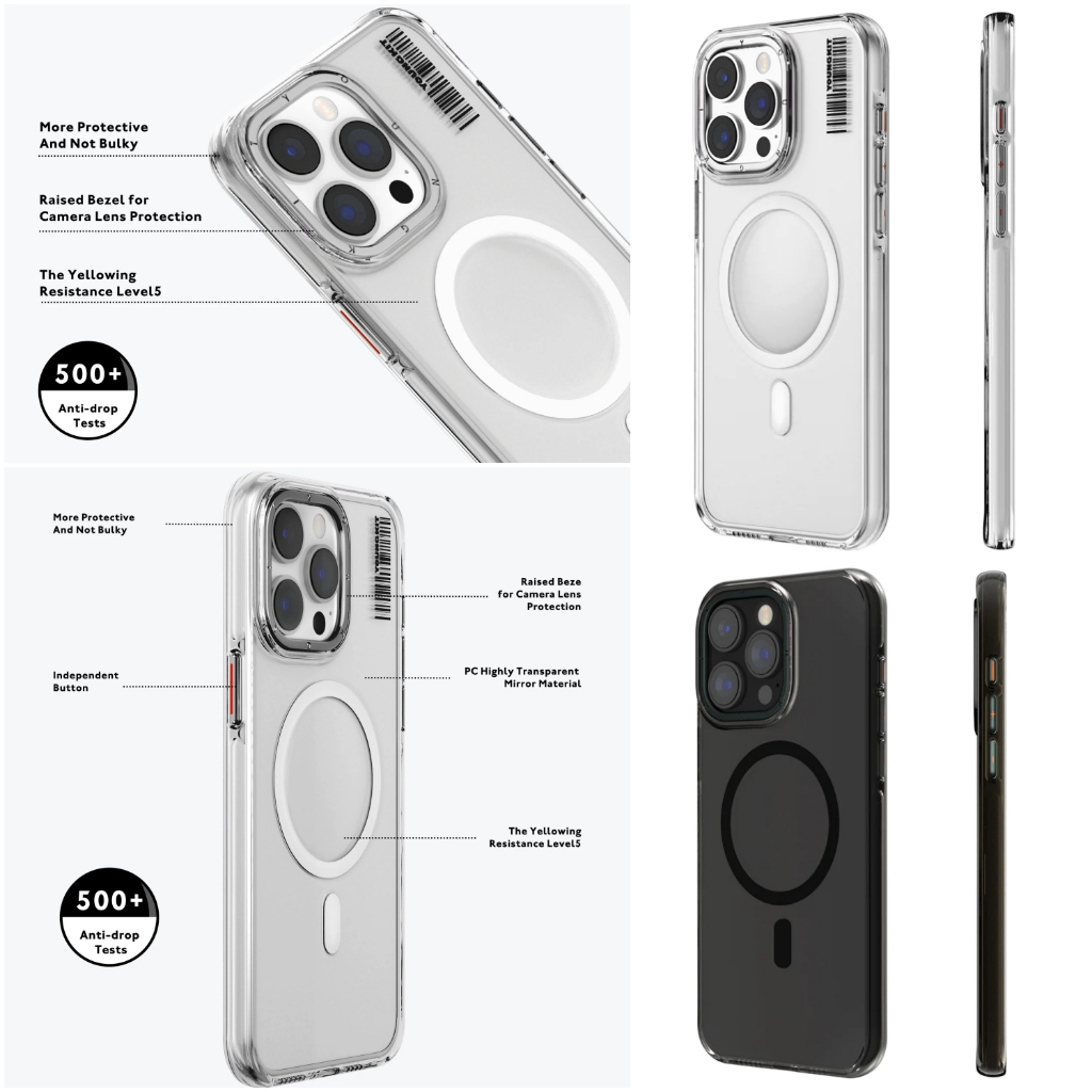 ỐP LƯNG IPHONE 15 PRO MAX - 15 PRO YOUNGKIT Crystal Shield CHÍNH HÃNG - HỔ TRỢ SẠC KHÔNG DÂY TỪ TÍNH