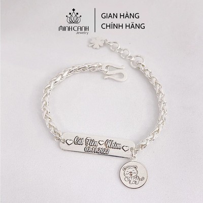 Lắc Bạc Khắc Laser Cho Bé Trai - Minh Canh Jewelry