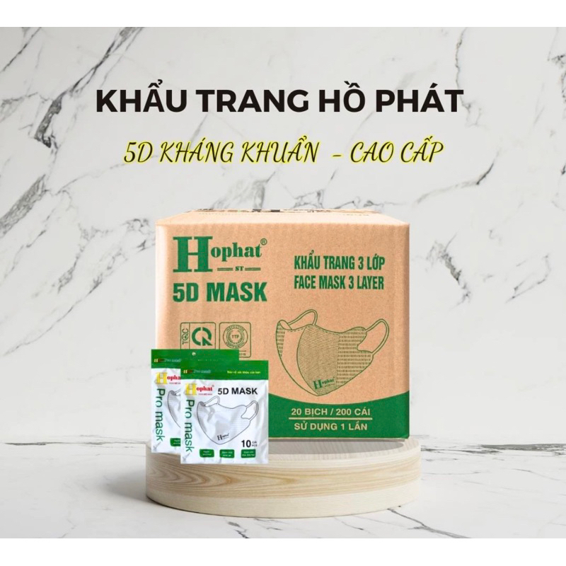 Khẩu Trang 5D Hồ Phát - Cao Cấp