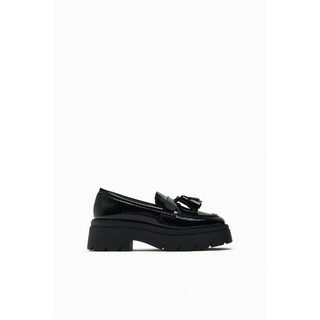 Giày loafer moccasin phối quả tua rua đế răng cưa hot trend