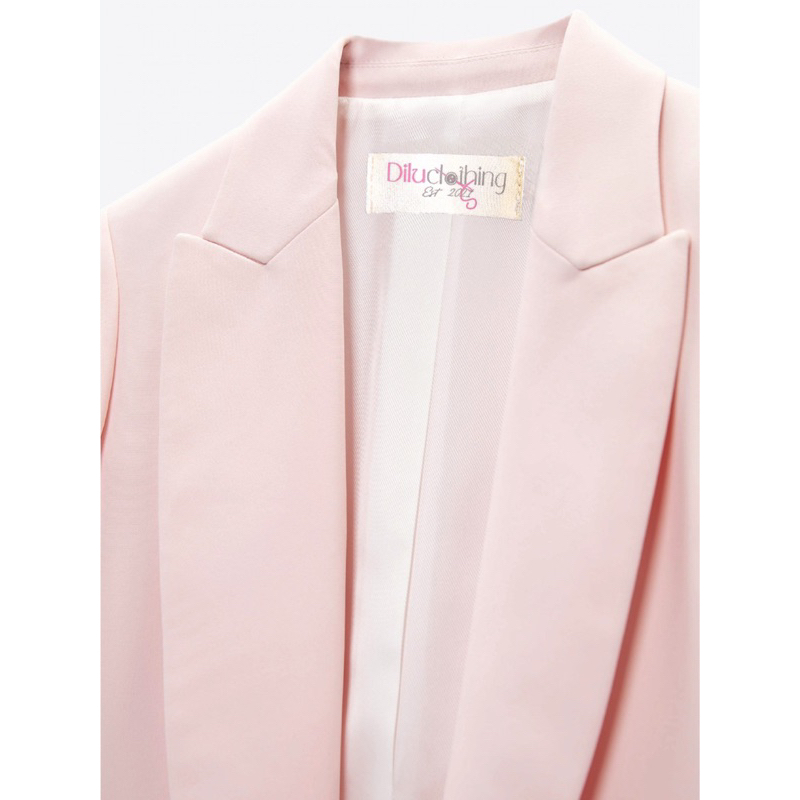 Áo khoác vest & blazer tay lỡ hồng pastel