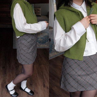 Bittersweet - Khoác len mỏng dáng croptop có mũ Cozy Chic Outer