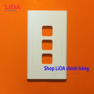 Mặt 3 lỗ LiOA chính hãng, Nhựa TRẮNG, tiếp điểm ĐỒNG