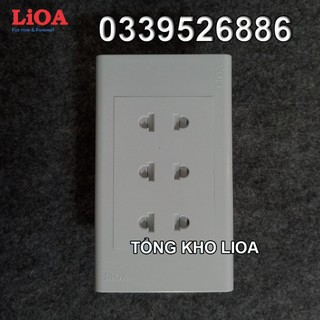 Combo ổ cắm điện ba 2 chấu LiOA 16A 3520W - Âm tường