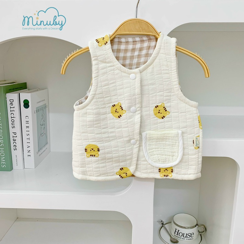 Áo Gile Trần Bông style Hàn quốc cho bé