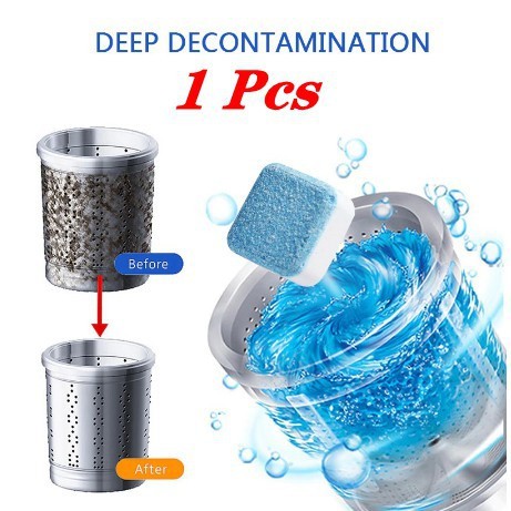 Viên Tẩy Vệ Sinh Lồng Máy Giặt - Diệt Khuẩn - Tẩy Cặn Bẩn Máy Giặt WAHSING POWDER Hộp 12 Viên Nén