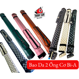 Bao đựng cơ bida, gậy bi-a đài loan da cao cấp dạng ống cứng