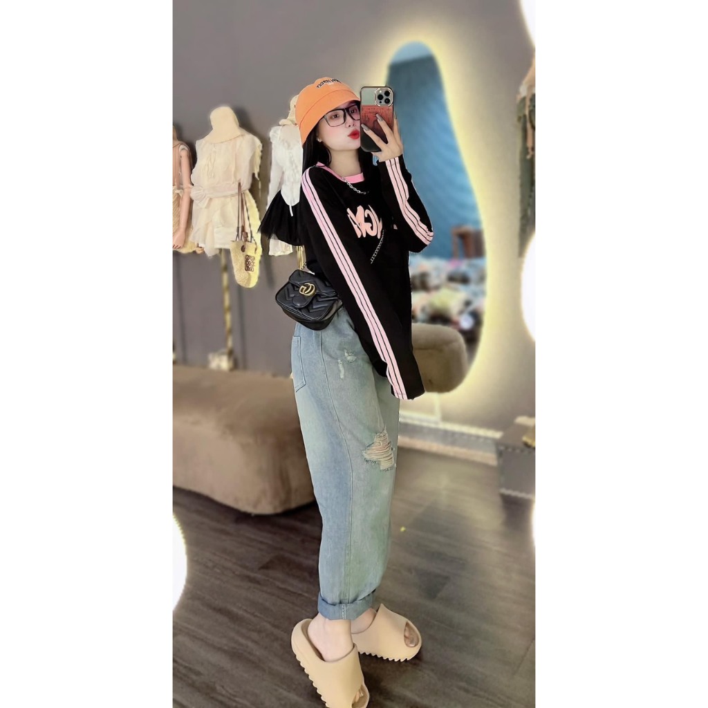 Áo thun giấy dài tay dáng rộng mie g60