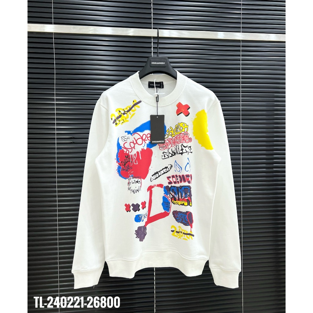 🔥Hot🔥Áo nỉ Dsquared2 họa tiết chữ thiết kế hot trend Nam nữ New 2023