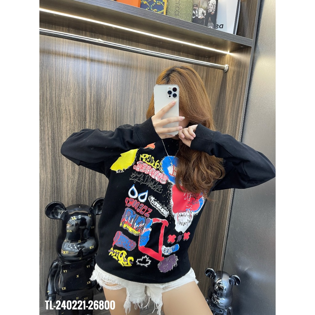 🔥Hot🔥Áo nỉ Dsquared2 họa tiết chữ thiết kế hot trend Nam nữ New 2023