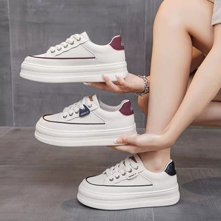 Giày sneaker nữ độn đế cao 3cm, chất da xịn, kiểu dáng thể thao, chuẩn size, SAKI