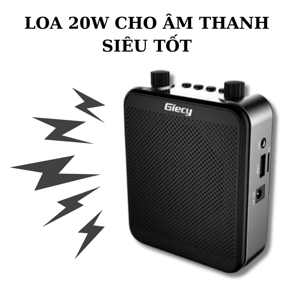 Máy Trợ Giảng, Công Suất Loa Lớn 30W, Nhiều Chế Độ, Chính Hãng Cao Cấp Bảo Hành 6 Tháng