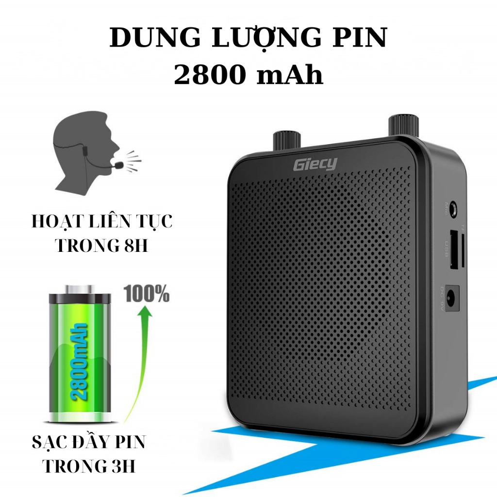 Máy Trợ Giảng, Công Suất Loa Lớn 30W, Nhiều Chế Độ, Chính Hãng Cao Cấp Bảo Hành 6 Tháng