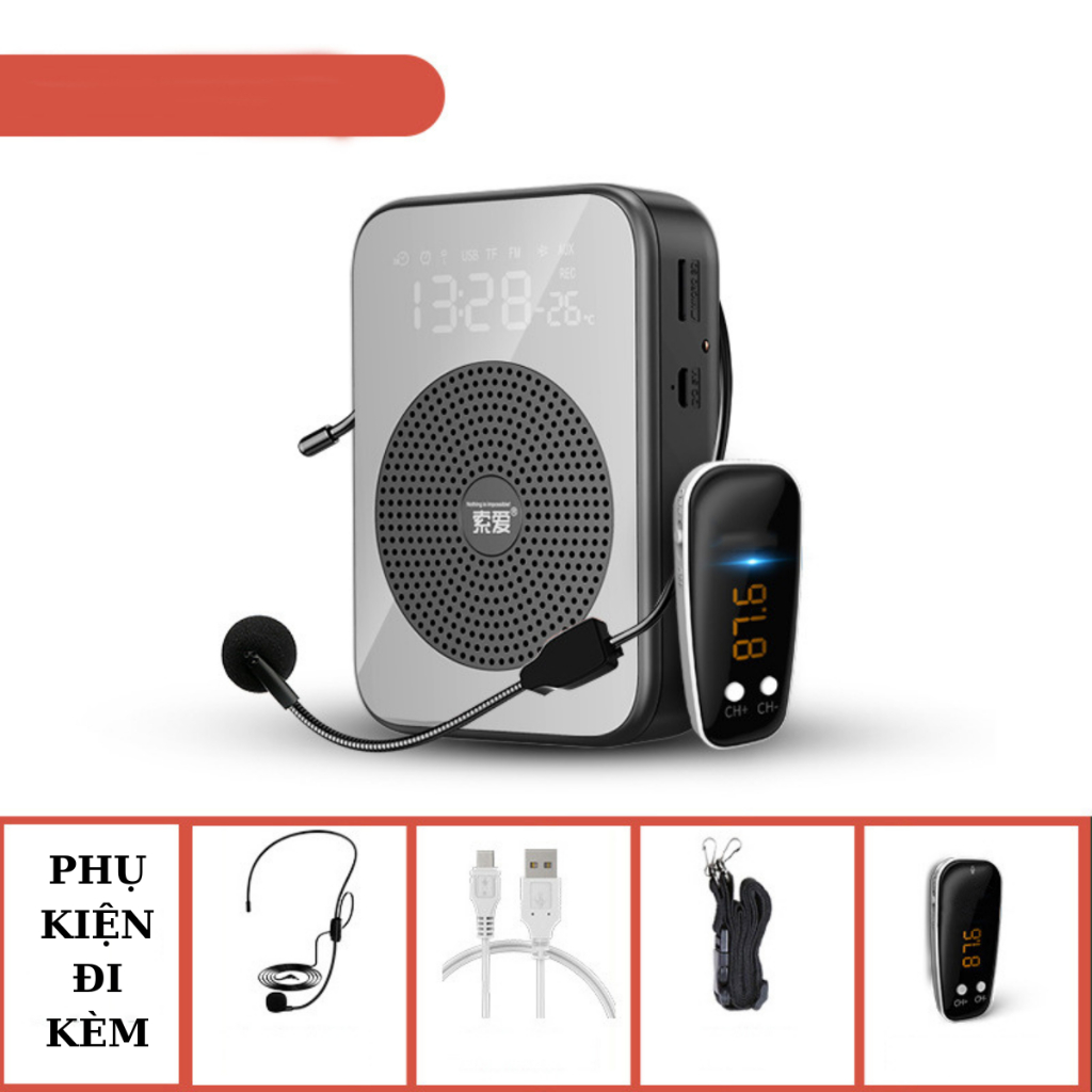 Máy Trợ Giảng Không Dây, Công Suất Loa Lớn 20W, Chính Hãng Cao Cấp Bảo Hành 6 Tháng