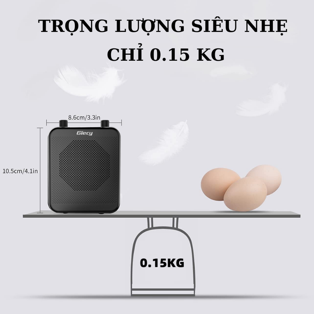 Máy Trợ Giảng, Công Suất Loa Lớn 30W, Nhiều Chế Độ, Chính Hãng Cao Cấp Bảo Hành 6 Tháng