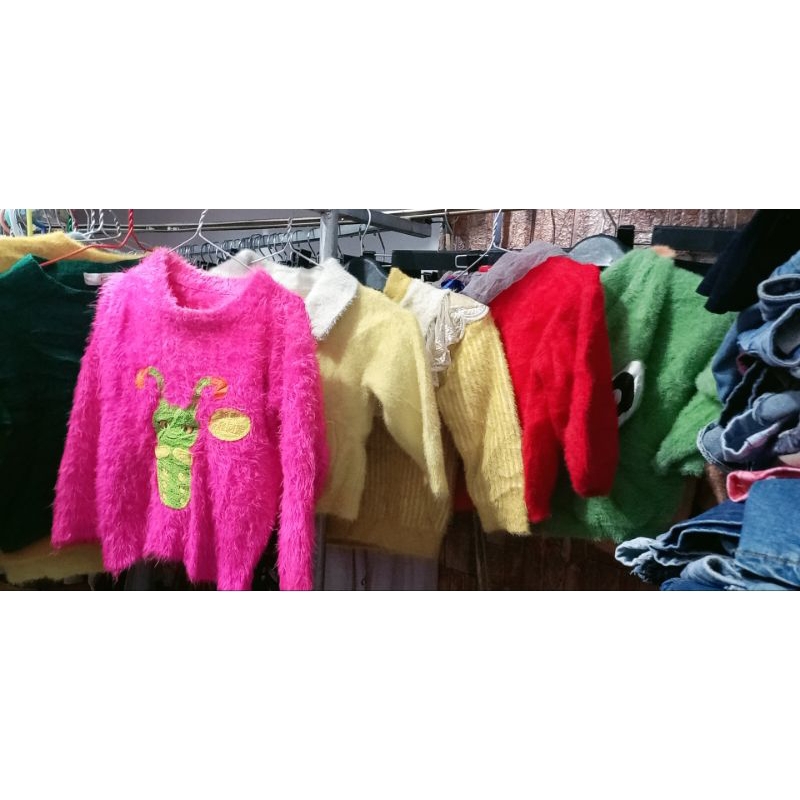 Áo len lông thỏ bé