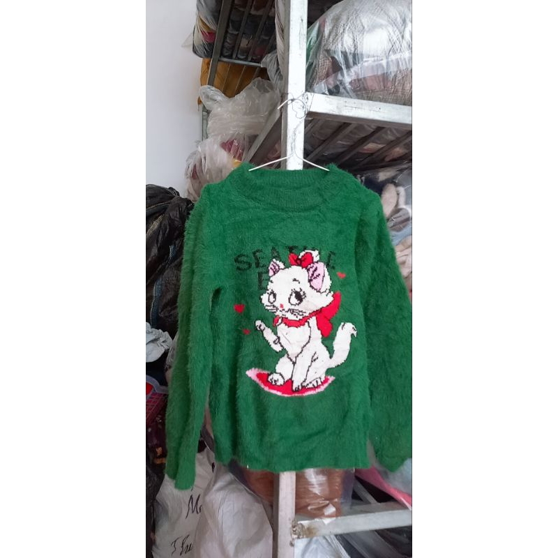 Áo len lông thỏ bé