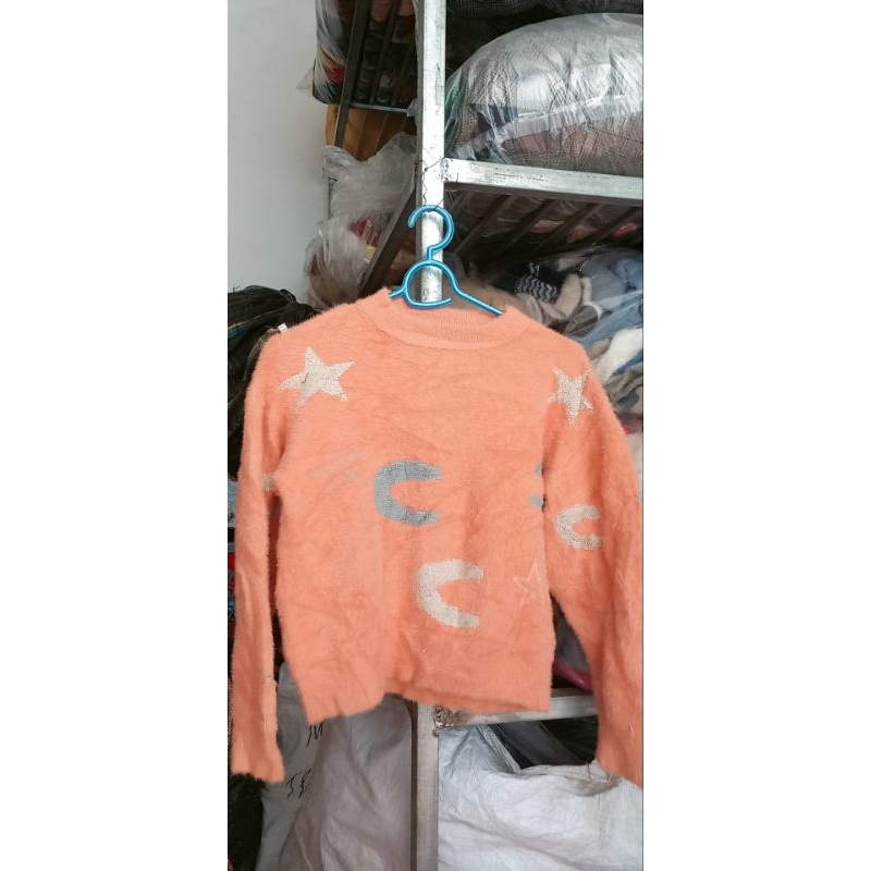 Áo len lông thỏ bé