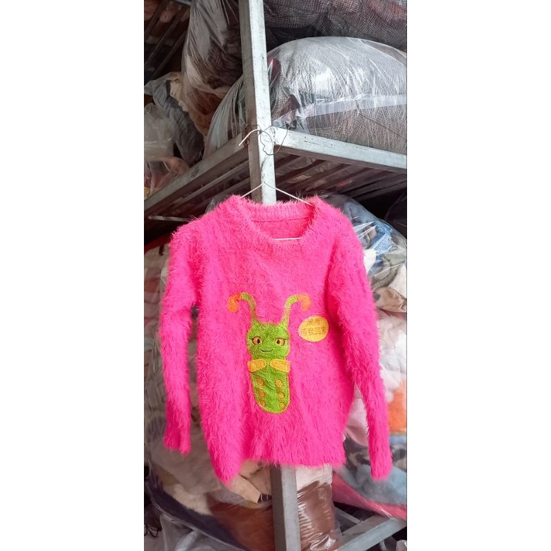 Áo len lông thỏ bé