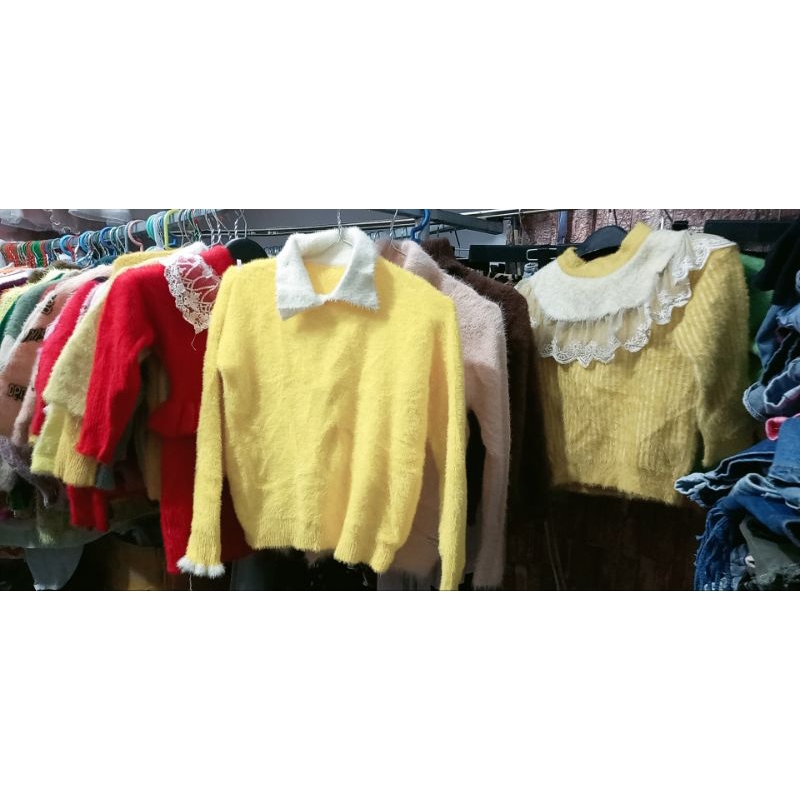 Áo len lông thỏ bé