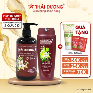 Dầu gội dược liệu Thái Dương 7 dung tích 200ml / 480ml làm sạch tóc và da đầu, dưỡng tóc, giúp tóc suôn mượt