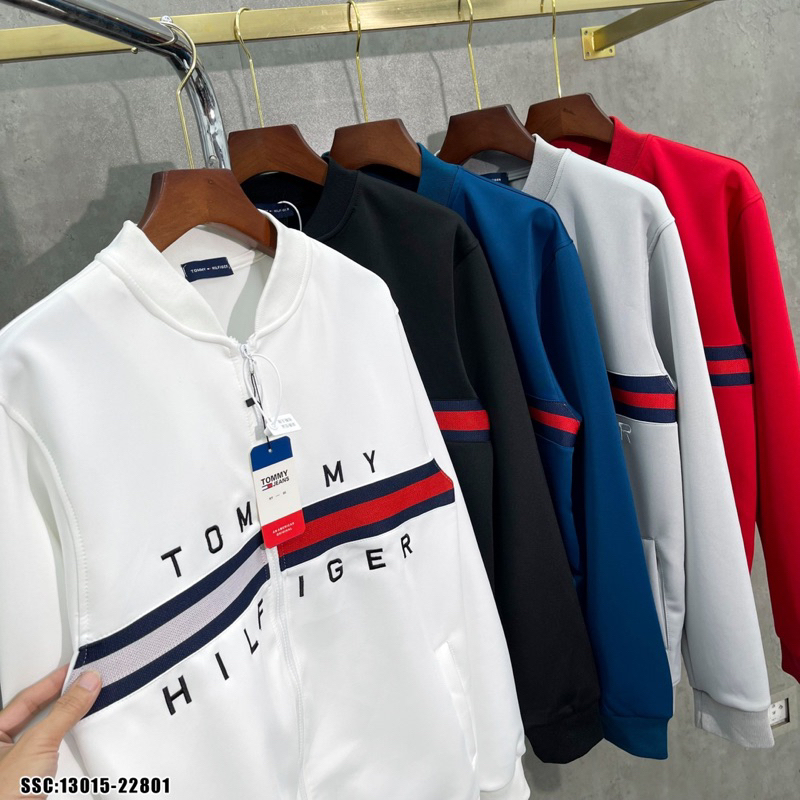 Áo khoác tommy ,áo khoác thể thao nam nữ hình thêu chất liệu nỉ cao cấp phong cách trẻ trung