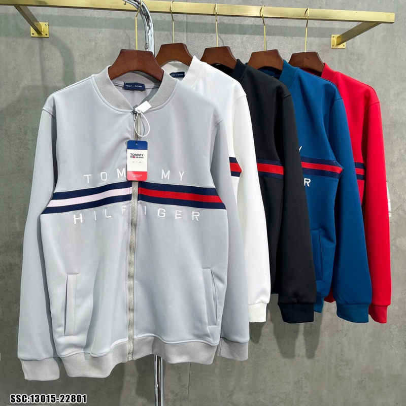 Áo khoác tommy ,áo khoác thể thao nam nữ hình thêu chất liệu nỉ cao cấp phong cách trẻ trung