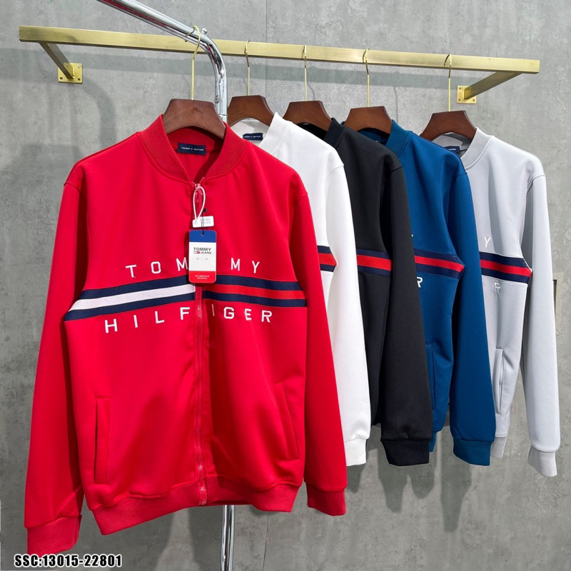 Áo khoác tommy ,áo khoác thể thao nam nữ hình thêu chất liệu nỉ cao cấp phong cách trẻ trung