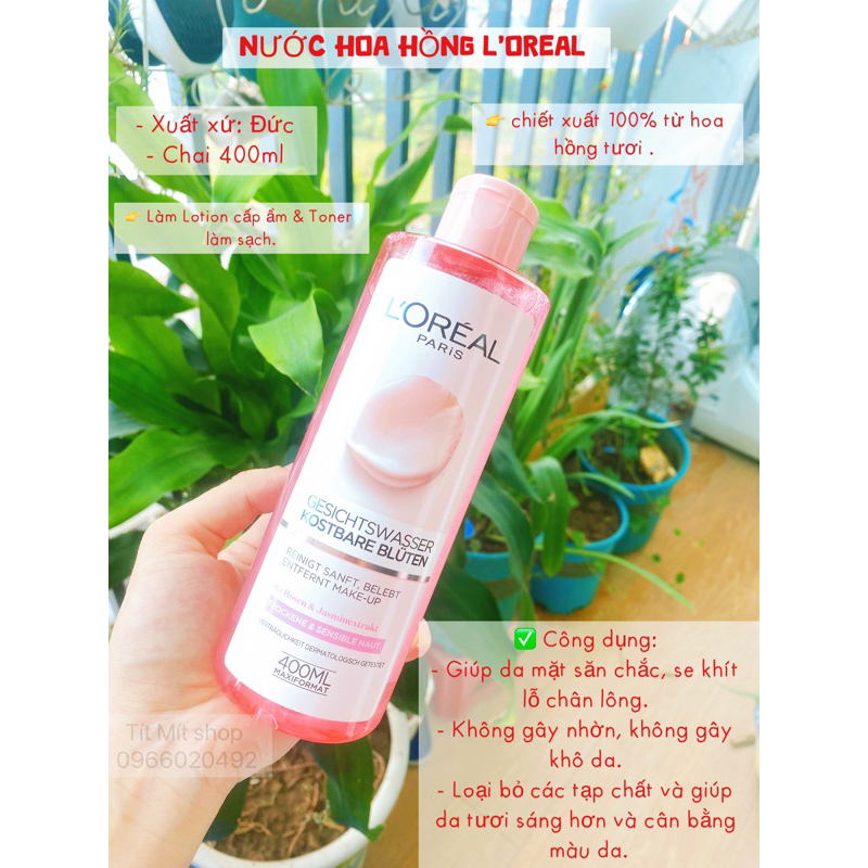 NƯỚC HOA HỒNG LOREAL 400Ml