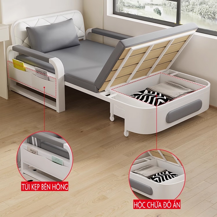 Giường sofa gấp đa năng vải nano cao cấp. sofa giường gấp gọn thành ghế thông minh phong cách hiện đại | BigBuy360 - bigbuy360.vn