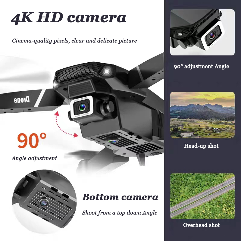 Drone 4K HD Camera Kép Có Định Vị 1080P WiFi