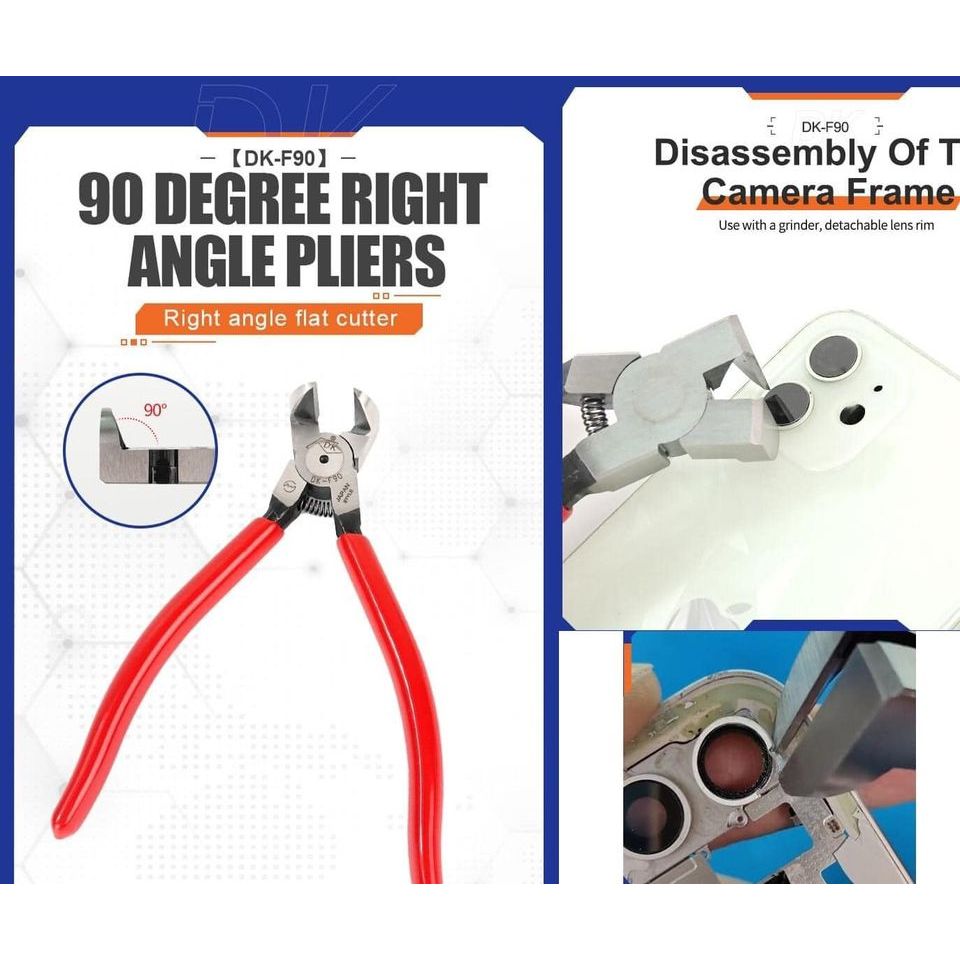 Kìm Cắt Viền Camera Góc Vuông 90 Độ Siêu Bền DK-F90 | Lpk Thẩm Zin