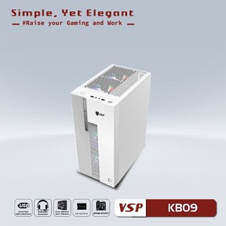 Vỏ Case VSP KB09 WHITE (OPTION FAN)