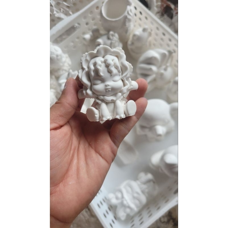 100 tuợng thạch cao tô màu mini 3D