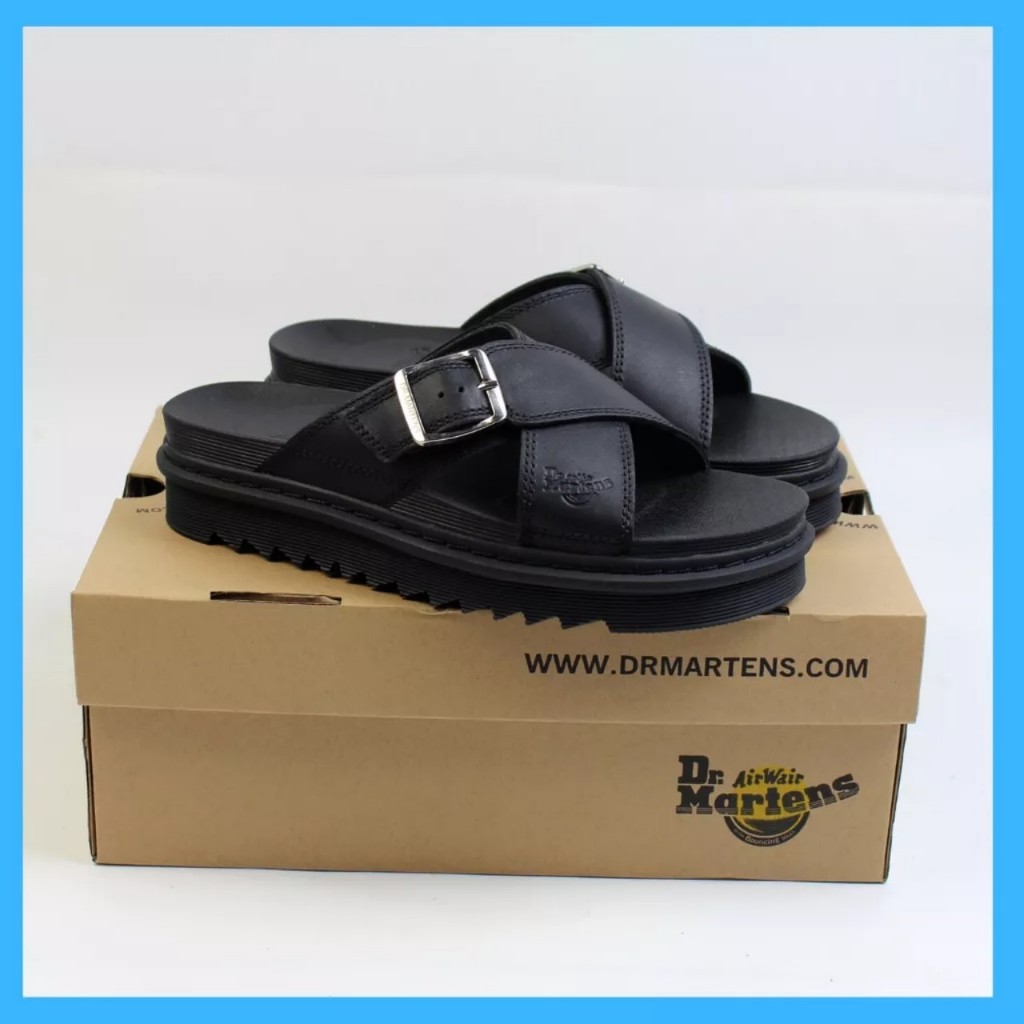Dép doctor martens thái lan chính hãng hai quai da bò cao cấp ful hộp 2023 ,đế cao 5cm DR2 349 CÀNH