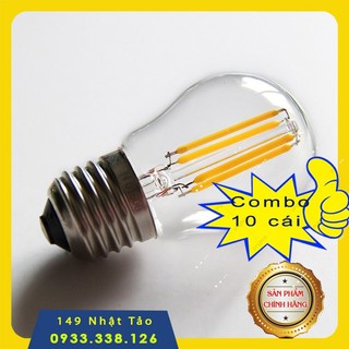 Com bo 10 bóng đèn edison g45 4w e27 ánh sáng vàng trang trí sân vườn quán cà phê quán bar