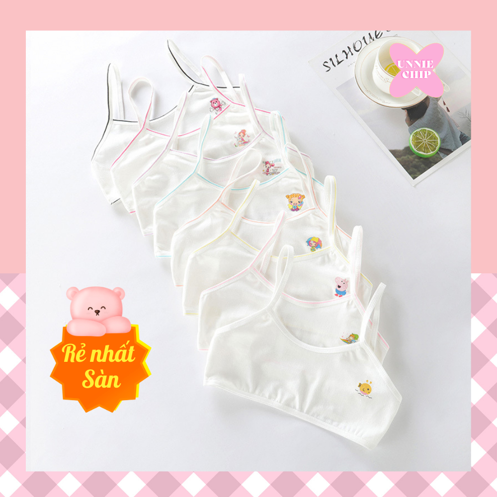 Áo lá bé gái học sinh tiểu học trung học vải cotton thoáng mát mềm mại AL02