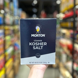 Muối không chứa i-ốt kosher hạt thô morton - kosher salt 1.36kg