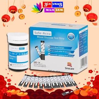 Hộp 50 que thử đường huyết Sinocare Safe-Accu date dài chính hãng Sinocare