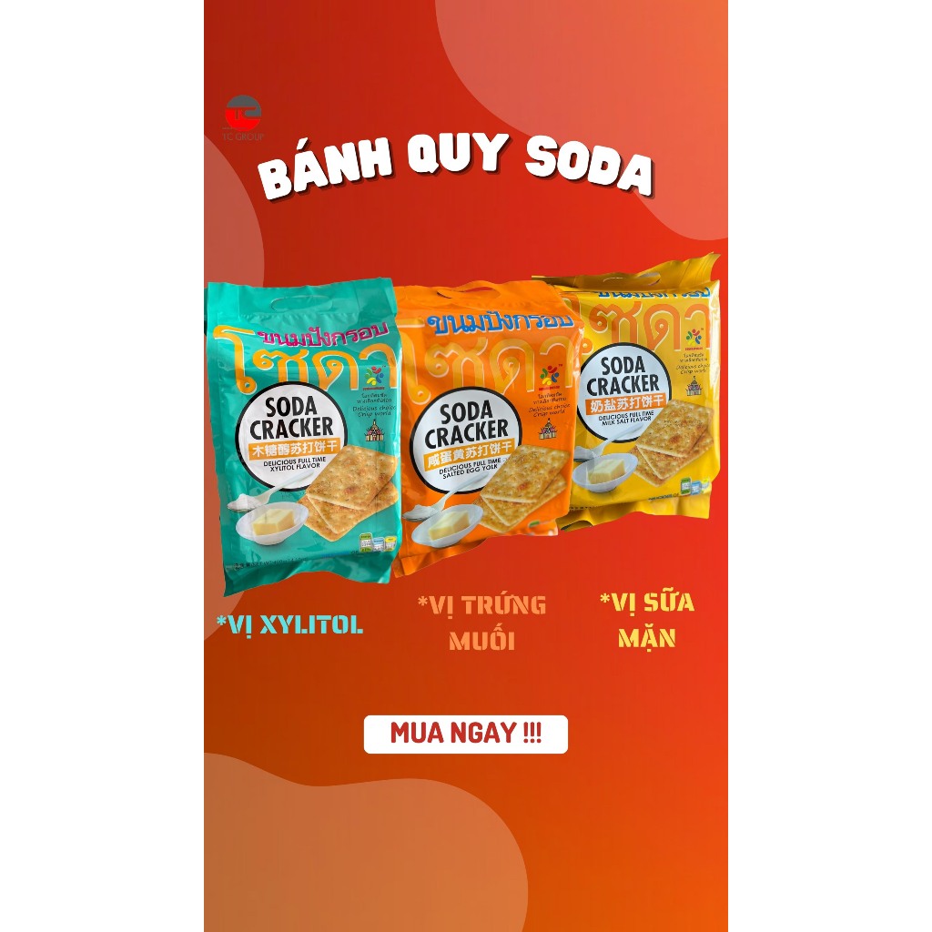 💥 Bánh Soda Cracker ăn kiêng vị mặn Thái Lan ( 400g )