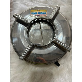Bếp cồn inox có kiềng chắn gió Vinh Phong, đĩa inox kê bếp tiện lợi