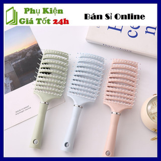 Lược chải tóc- tạo phòng tóc- gỡ rối-massage da đầu với răng lược siêu mềm-lược xoăn gỡ rối tiện lợi