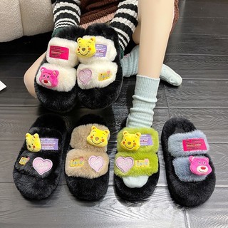 Dép nữ .dép lê .dép quai ngang nữ .dép lông quai ngang gắn bộ sticker siêu xinh