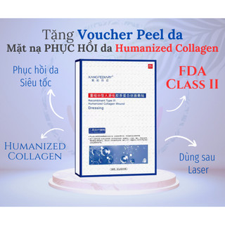 FDA Medical Mask Mặt nạ sinh học phục hồi da cấp tốc sau laser,nặn mụn,peel-EGF Humanized Collagen Repair- 5 miếng