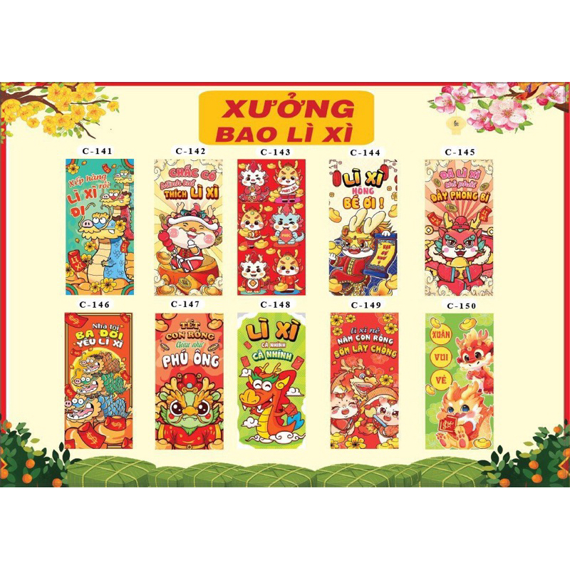 10 Bao Lì Xì Mẫu Rồng Hottrend
