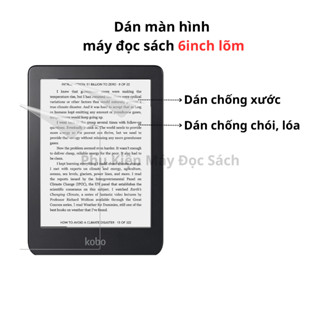 Dán Màn Hình Máy Đọc Sách 6inch Lõm, Kindle Paperwhite 1/2/3, Basic 2022/Basic 2020/Basic 2024, Kobo Clara 2E/Clara HD